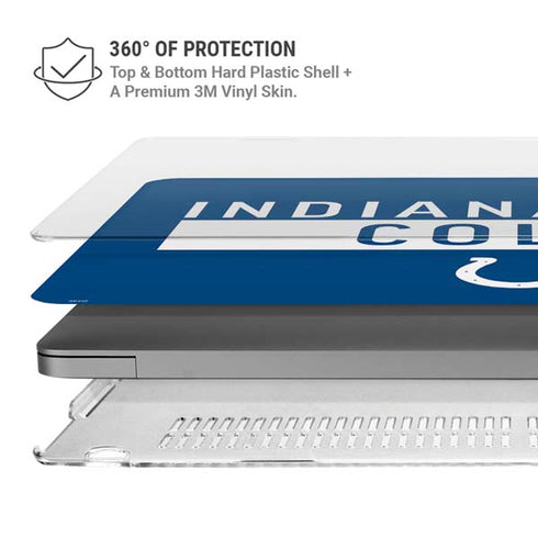 NFL Indianapolis Colts Blue Performance Series MacBook Pro 14in (2021-24) Case plus Skin
