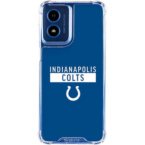 NFL Indianapolis Colts Blue Performance Series Moto G 5G (2024) Clear Case