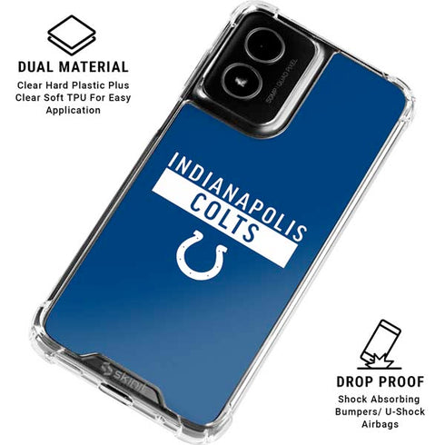 NFL Indianapolis Colts Blue Performance Series Moto G Power 5G (2024) Clear Case