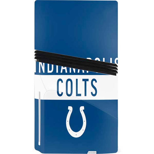 NFL Indianapolis Colts Blue Performance Series PS5 Pro Disk Console Skin