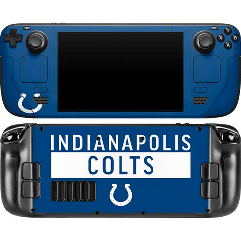 NFL Indianapolis Colts Blue Performance Series Steam Deck Handheld Gaming Computer OLED Skin