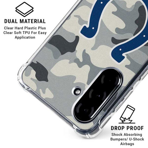 NFL Indianapolis Colts Camo Galaxy A36 5G Clear Case
