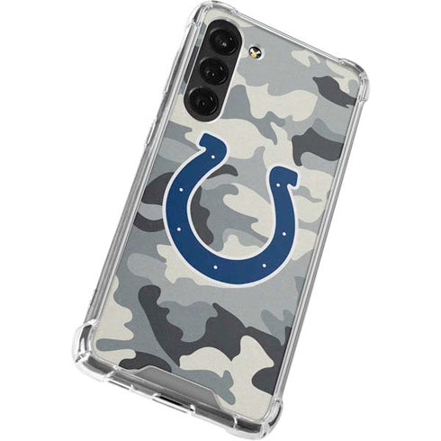 NFL Indianapolis Colts Camo Galaxy S24 FE Clear Case