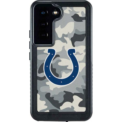 NFL Indianapolis Colts Camo Galaxy S24 Waterproof Case