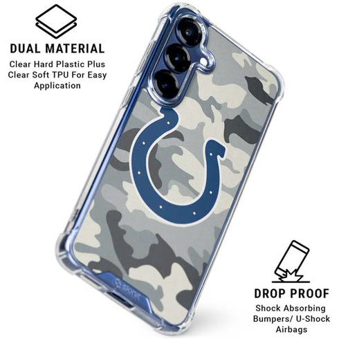 NFL Indianapolis Colts Camo Galaxy S25 Clear Case