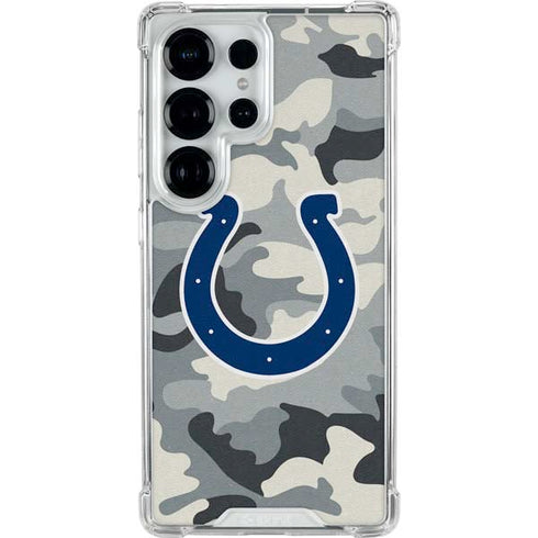 NFL Indianapolis Colts Camo Galaxy S25 Ultra Clear Case
