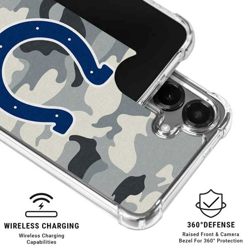 NFL Indianapolis Colts Camo Galaxy S26 Plus Clear Case