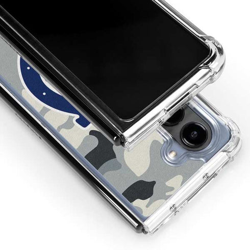 NFL Indianapolis Colts Camo Galaxy Z Fold5 5G Clear Case