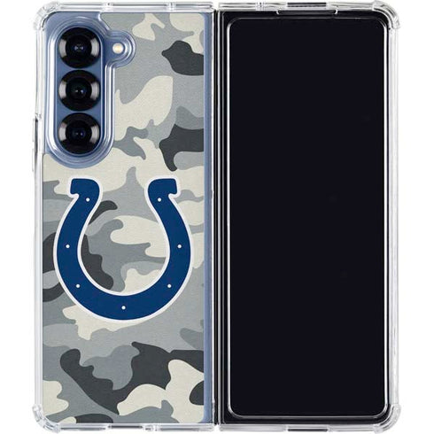 NFL Indianapolis Colts Camo Galaxy Z Fold6 Clear Case