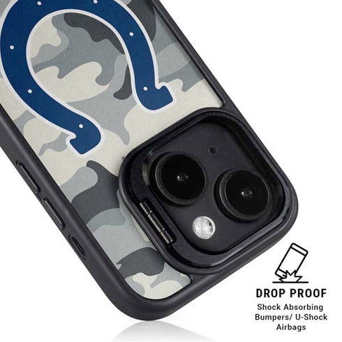 NFL Indianapolis Colts Camo iPhone 14 Kickstand Case