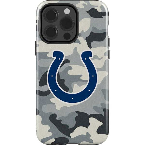 NFL Indianapolis Colts Camo iPhone 15 Pro Impact Case