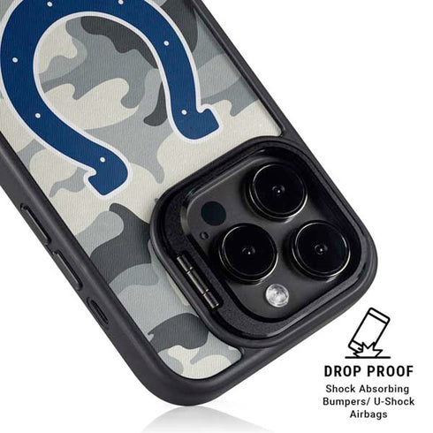 NFL Indianapolis Colts Camo iPhone 15 Pro Kickstand Case