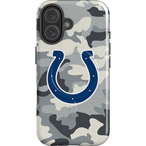 NFL Indianapolis Colts Camo iPhone 16 Magsafe Impact Case