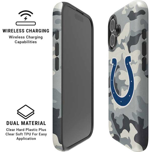 NFL Indianapolis Colts Camo iPhone 16 Magsafe Impact Case