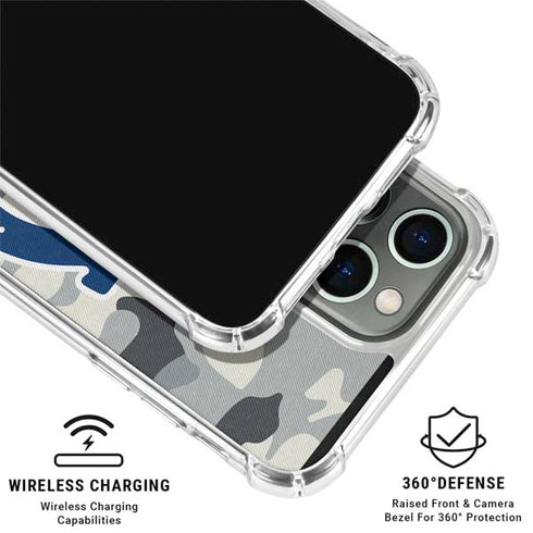 NFL Indianapolis Colts Camo iPhone 16 Pro Clear Case