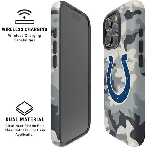 NFL Indianapolis Colts Camo iPhone 16 Pro Magsafe Impact Case