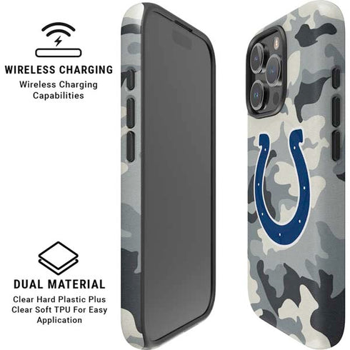 NFL Indianapolis Colts Camo iPhone 16 Pro Max Magsafe Impact Case