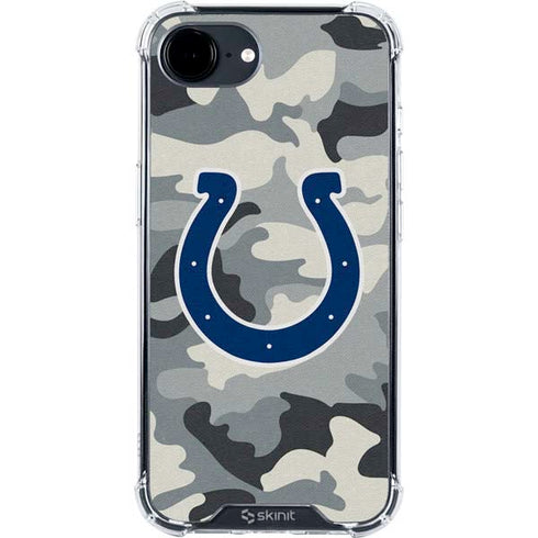 NFL Indianapolis Colts Camo iPhone 16e Clear Case
