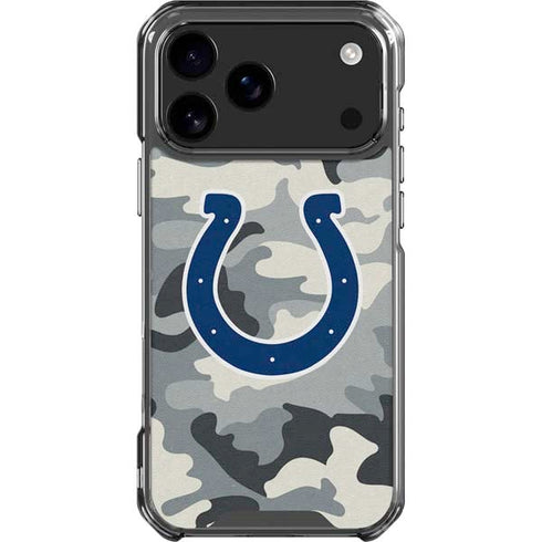 NFL Indianapolis Colts Camo iPhone 18 Pro Max Clear Case