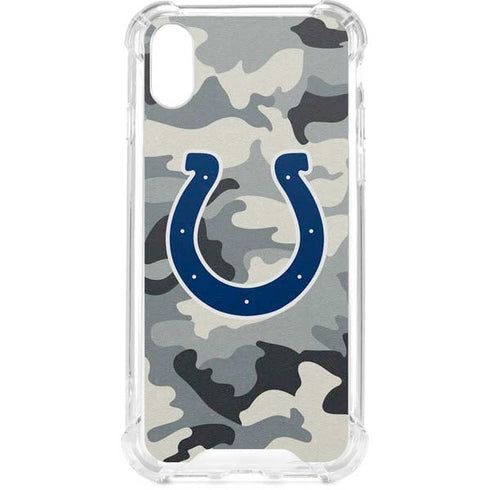 NFL Indianapolis Colts Camo iPhone XS Clear Case