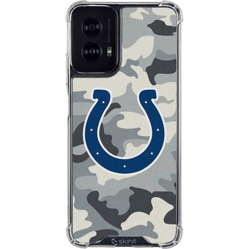NFL Indianapolis Colts Camo Moto G Power 5G (2024) Clear Case