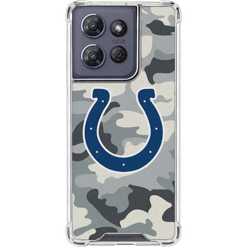 NFL Indianapolis Colts Camo Moto G Power 5G (2025) Clear Case