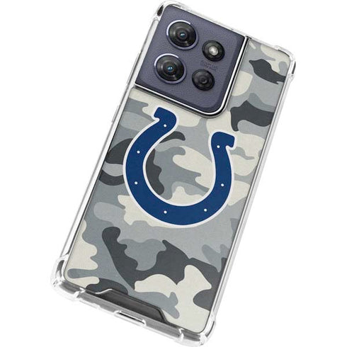 NFL Indianapolis Colts Camo Moto G Stylus 5G (2025) Clear Case