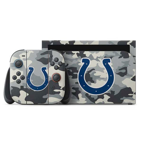 NFL Indianapolis Colts Camo Nintendo Switch 2 (2025) with Joy-Con Skin