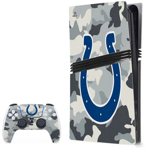 NFL Indianapolis Colts Camo PS5 Pro Bundle Skin