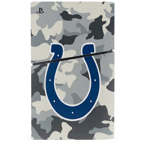 NFL Indianapolis Colts Camo PS5 Slim Digital Edition Console Skin