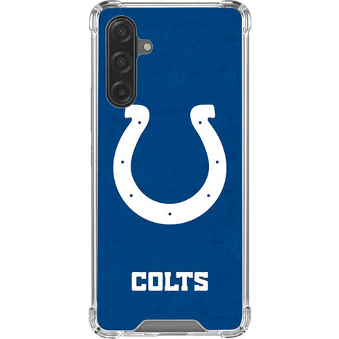 NFL Indianapolis Colts Distressed Galaxy A17 Clear Case