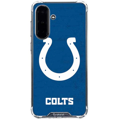 NFL Indianapolis Colts Distressed Galaxy A36 5G Clear Case