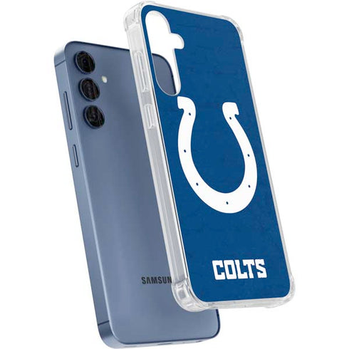 NFL Indianapolis Colts Distressed Galaxy A55 5G Clear Case