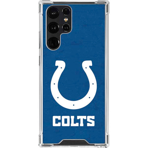 NFL Indianapolis Colts Distressed Galaxy S23 Ultra Clear Case