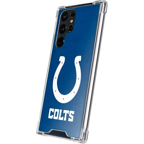 NFL Indianapolis Colts Distressed Galaxy S23 Ultra Clear Case
