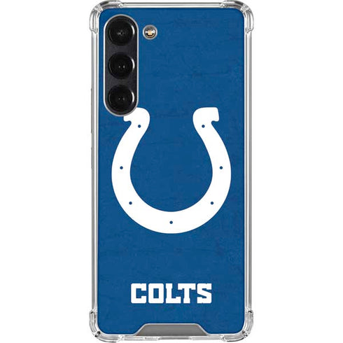 NFL Indianapolis Colts Distressed Galaxy S24 FE Clear Case