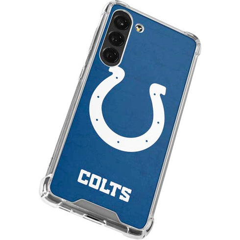 NFL Indianapolis Colts Distressed Galaxy S24 FE Clear Case