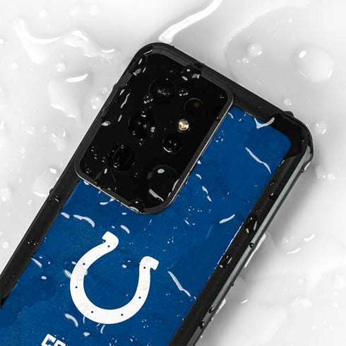 NFL Indianapolis Colts Distressed Galaxy S24 Ultra Waterproof Case