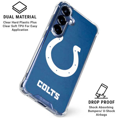 NFL Indianapolis Colts Distressed Galaxy S25 FE Clear Case