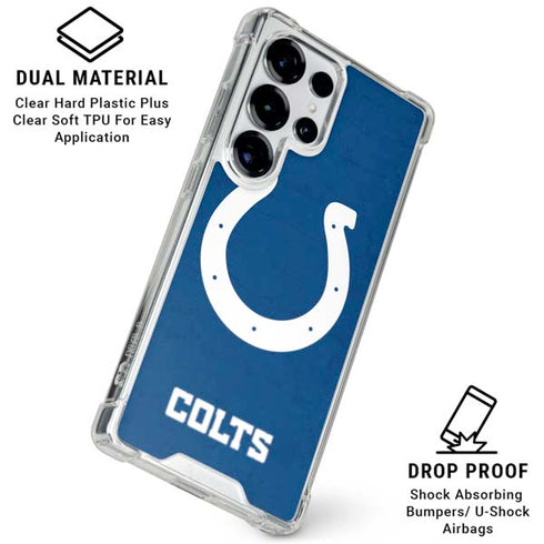 NFL Indianapolis Colts Distressed Galaxy S25 Ultra Clear Case