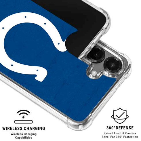 NFL Indianapolis Colts Distressed Galaxy S26 Plus Clear Case
