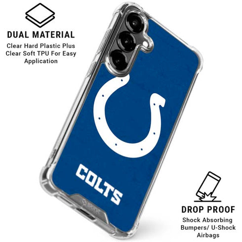 NFL Indianapolis Colts Distressed Galaxy S26 Plus Clear Case