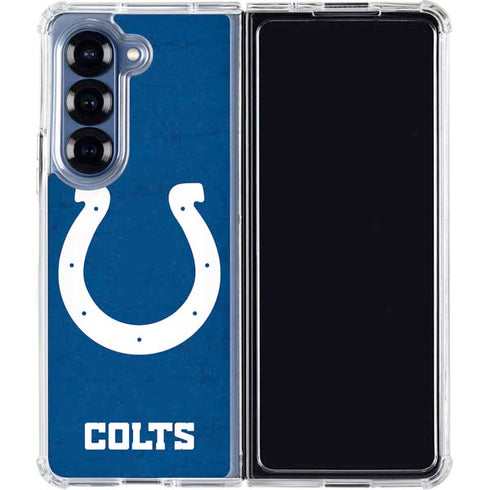 NFL Indianapolis Colts Distressed Galaxy Z Fold7 Clear Case