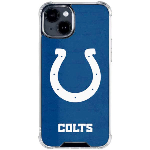 NFL Indianapolis Colts Distressed iPhone 15 Clear Case