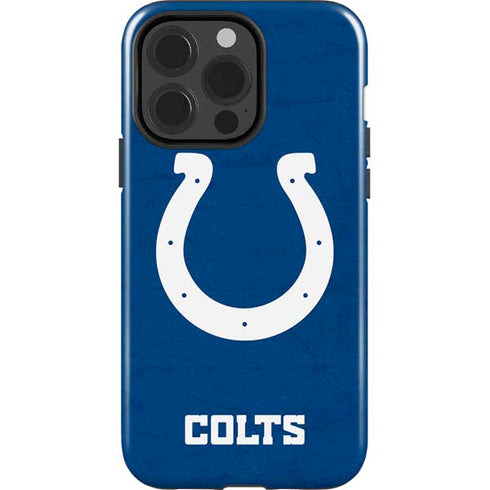 NFL Indianapolis Colts Distressed iPhone 15 Pro Impact Case