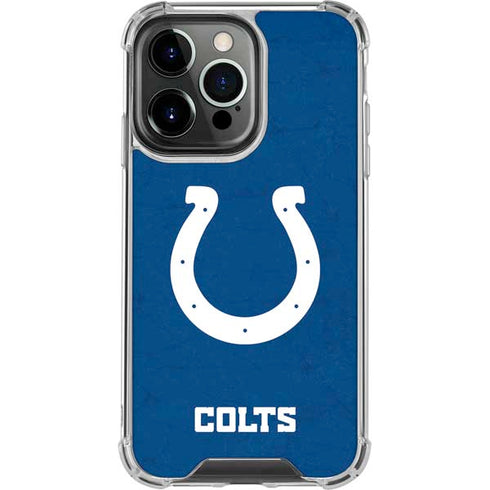 NFL Indianapolis Colts Distressed iPhone 16 Pro Clear Case