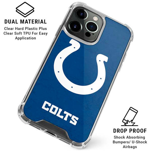 NFL Indianapolis Colts Distressed iPhone 16 Pro Clear Case