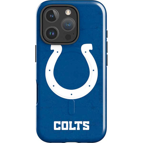 NFL Indianapolis Colts Distressed iPhone 16 Pro Max Magsafe Impact Case