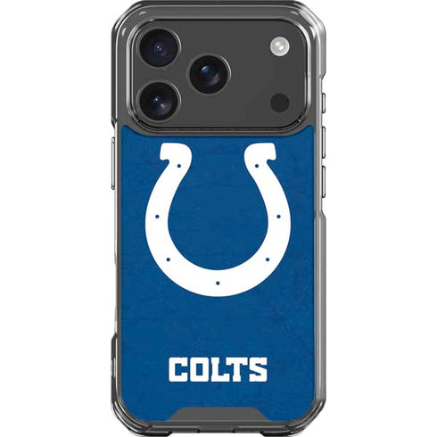 NFL Indianapolis Colts Distressed iPhone 17 Pro Clear Case