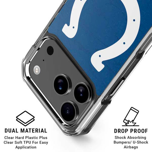 NFL Indianapolis Colts Distressed iPhone 17 Pro Clear Case